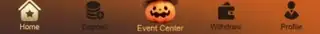 Tuzowins bottom menu: Home, Deposit, Event Center, Withdraw, Profile